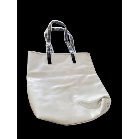 Philosophy Large White Tote Bag With Red Interior Lining Dual Handles Spacious - Picture 2 of 3